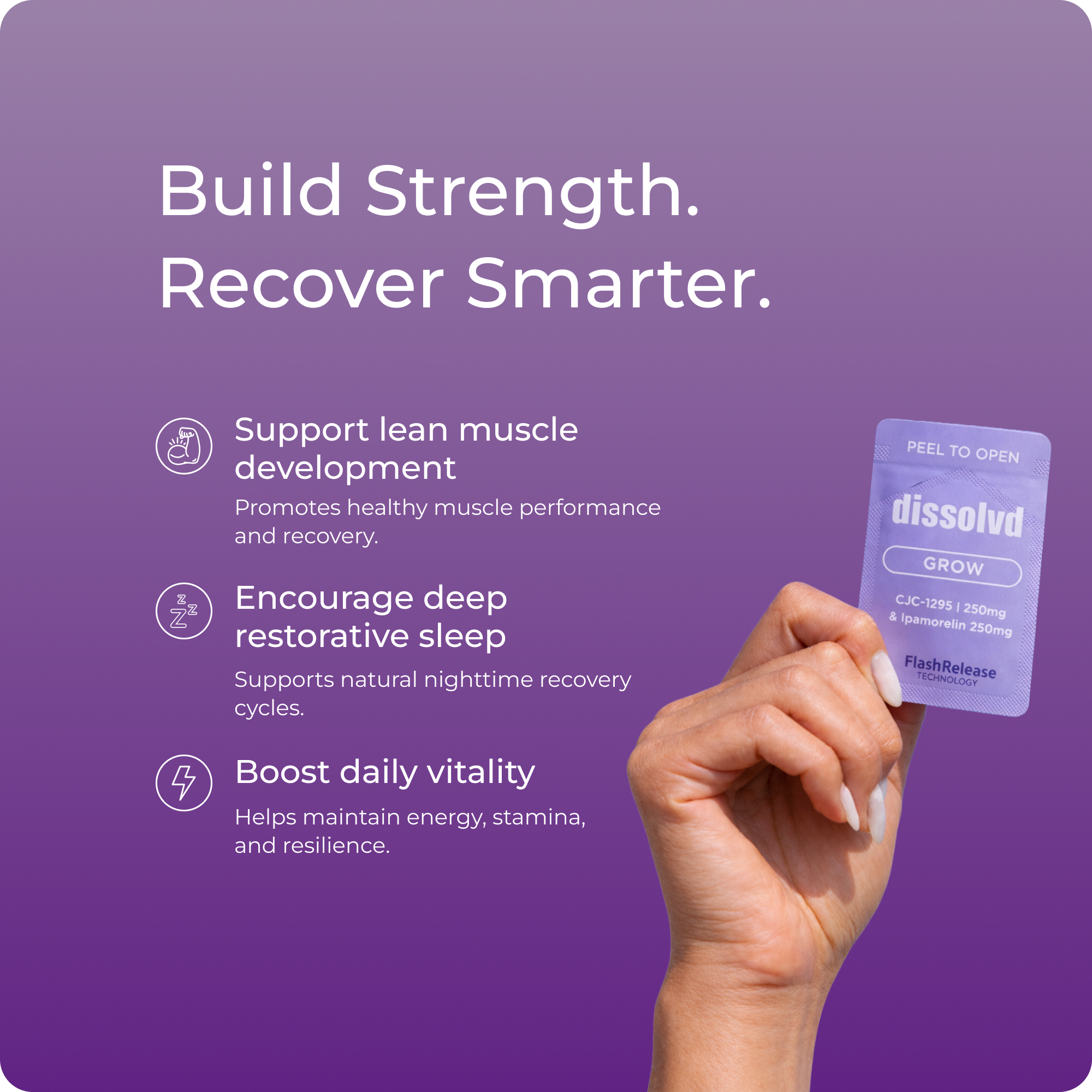 Grow – dissolvd oral strips