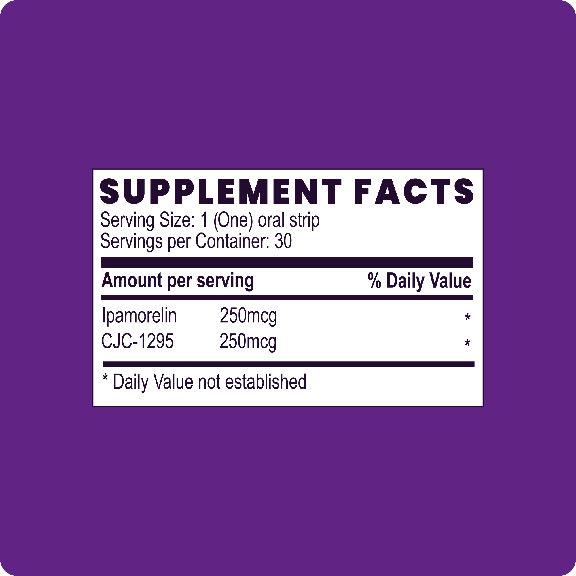 Grow – dissolvd oral strips