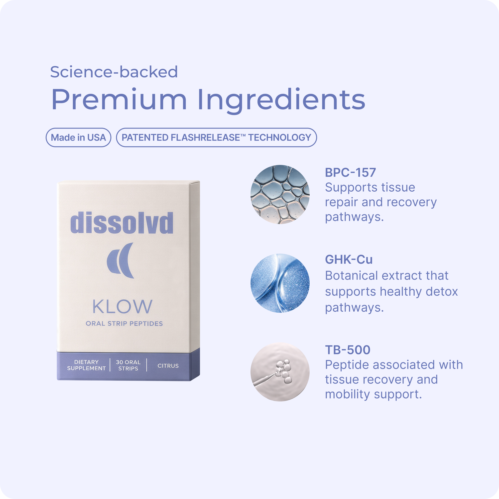 Klow – dissolvd oral strips