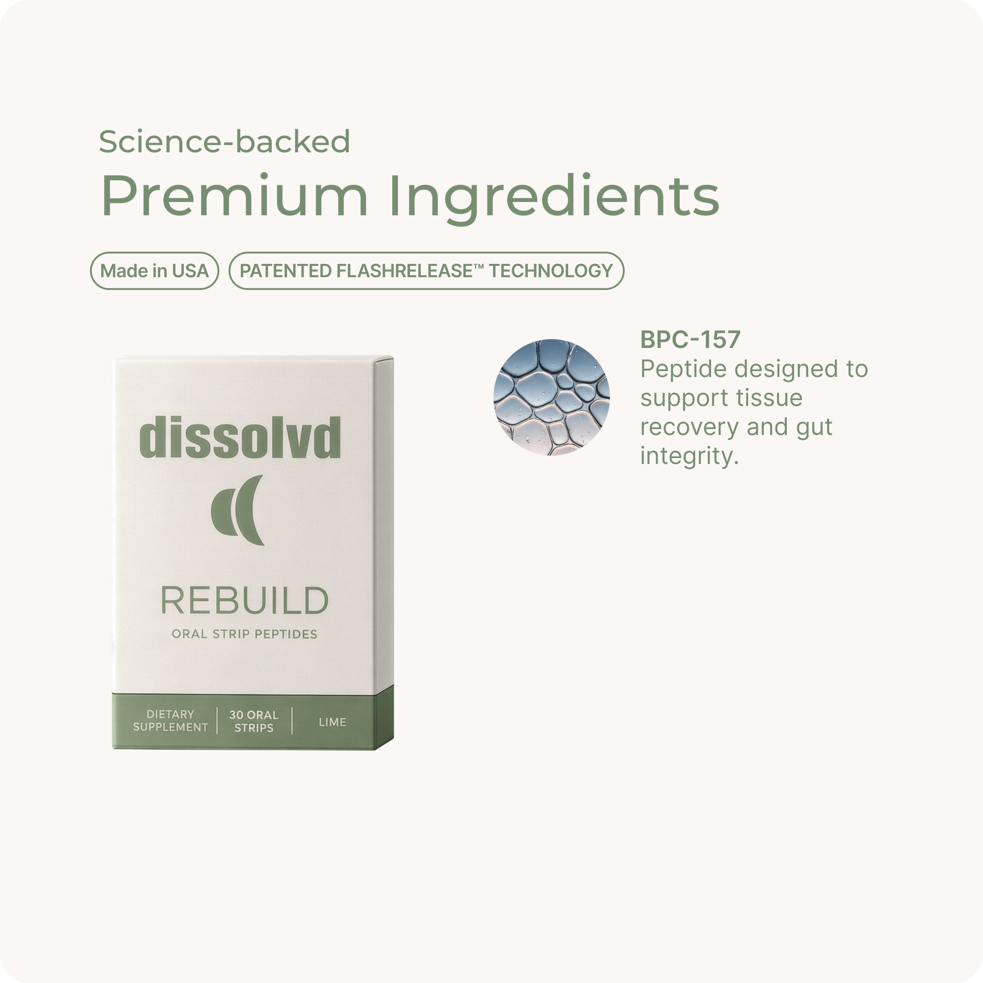 Rebuild – dissolvd oral strips