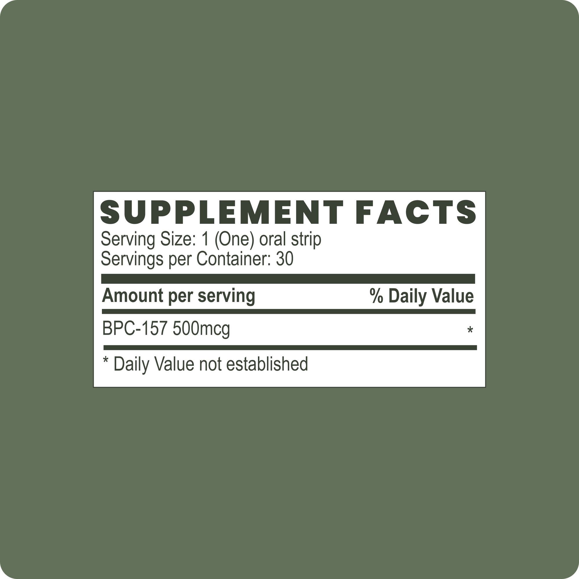 Rebuild – dissolvd oral strips
